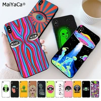 maiyaca aesthetics cute cartoon alien space phone case cover for iphone 12pro max 11 pro xs max 8 7 6 6s plus x 5 5s se xr