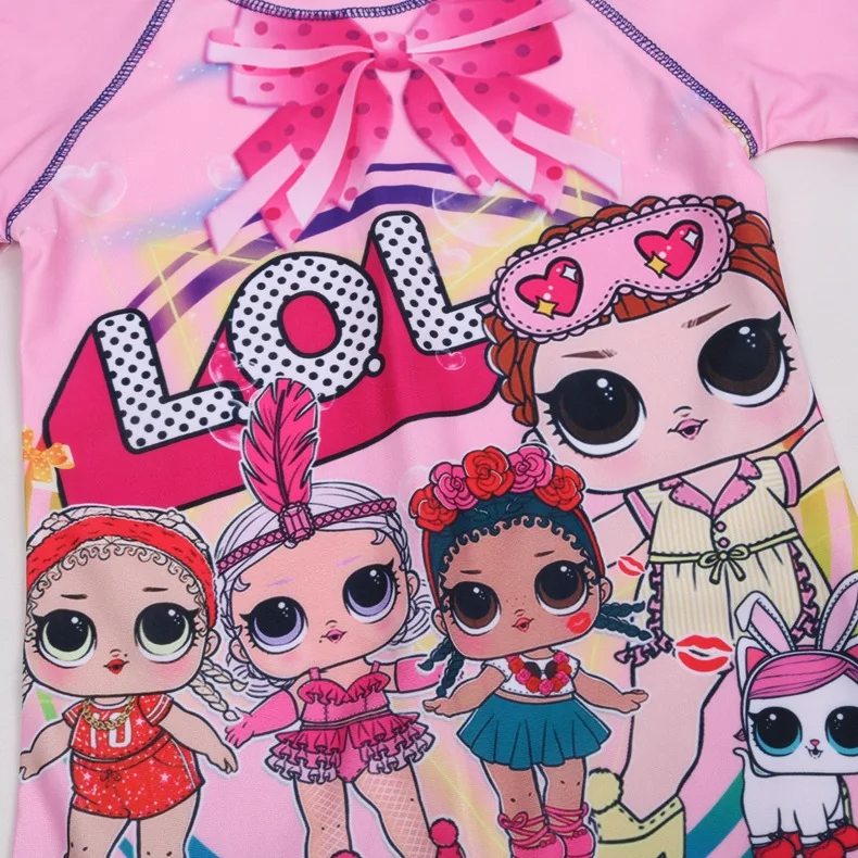 Новинка 2019 года цельный купальник с рисунком для девочек детская одежда большим