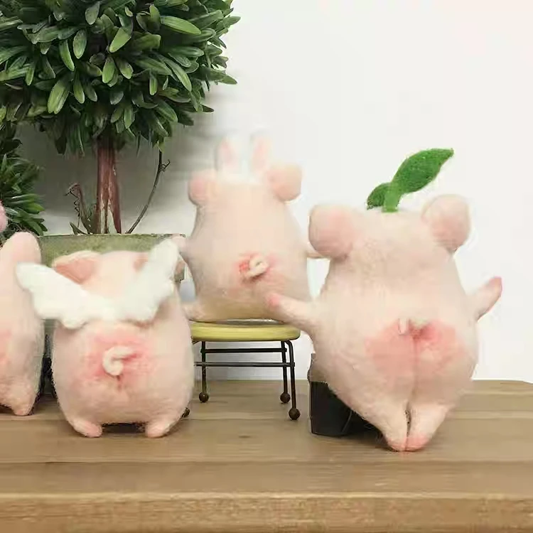 Игла для валяния поросенка поросенок мультфильм не законченный DIY ручной работы