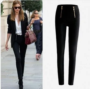 Женские весенне-осенние женские брюки 2021 с маленькими штанинами (с карманами) |