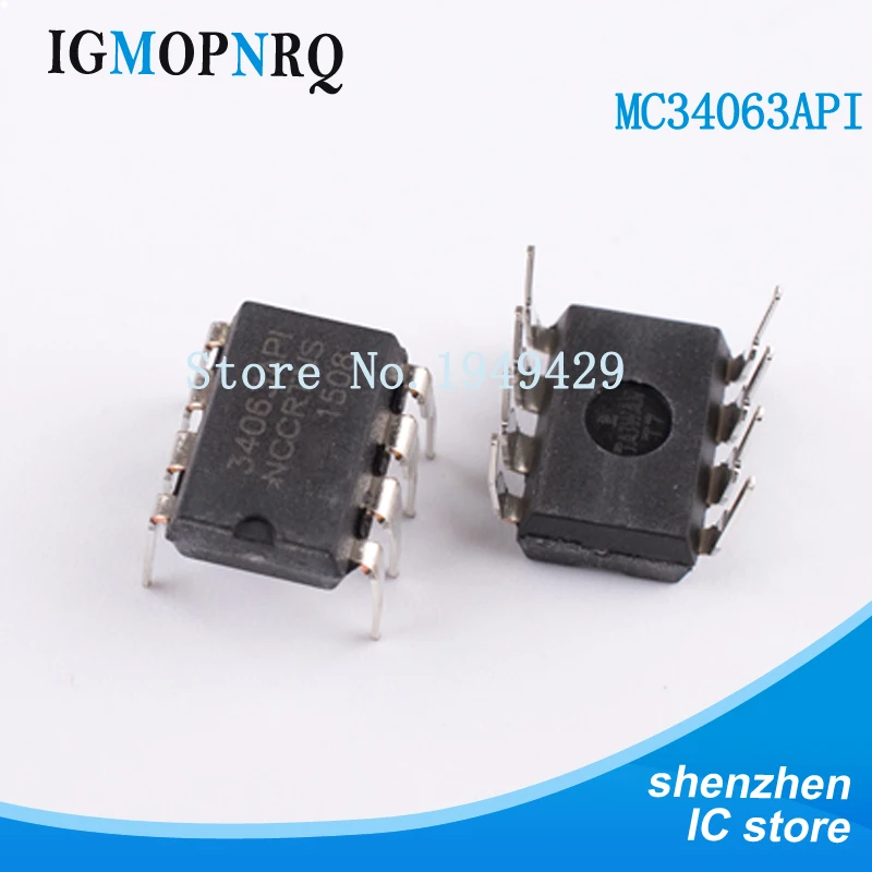 10PCS/Lot MC34063 MC34063A MC34063API 34063 DIP-8 Power Chip New Wholesale | Электронные компоненты и