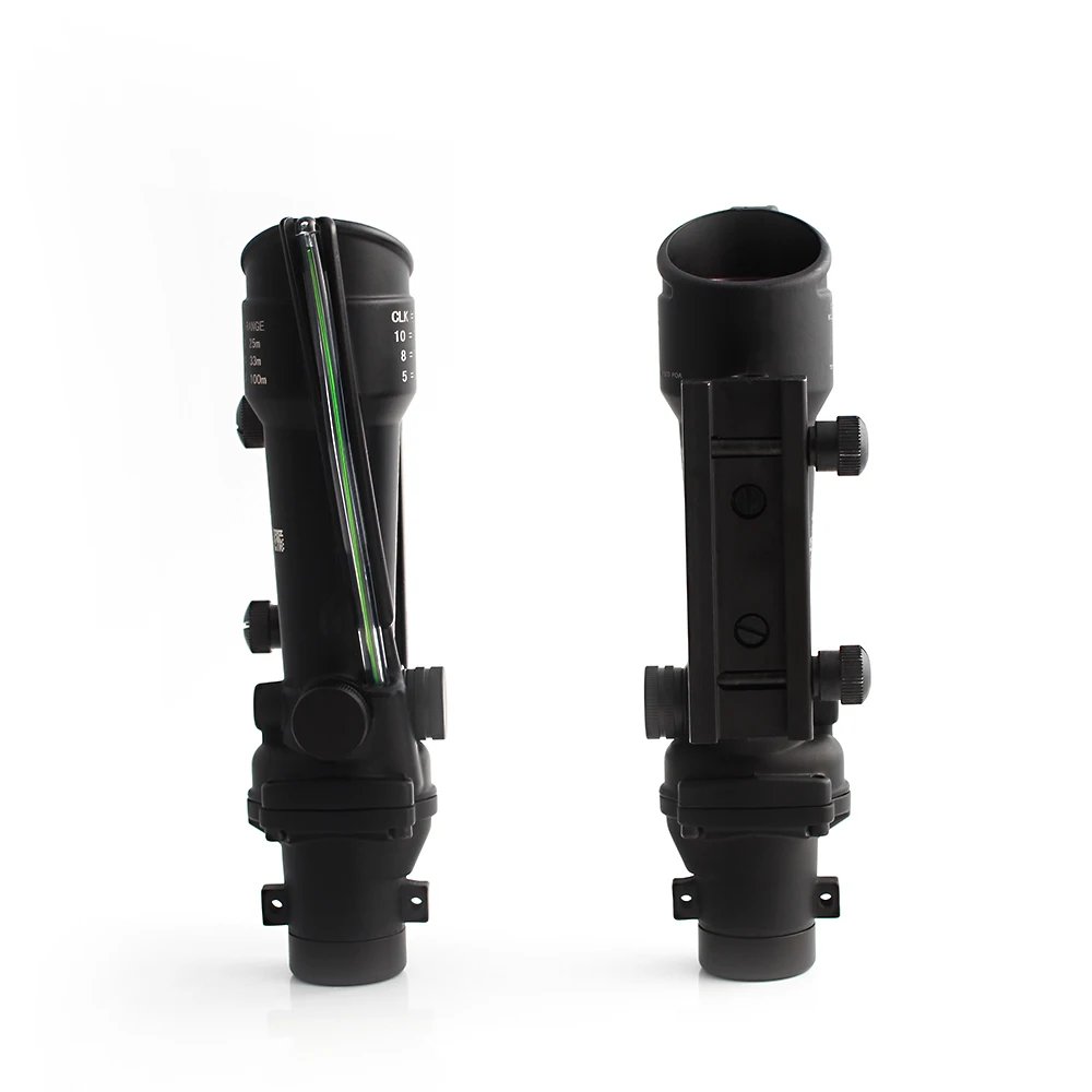

Tactical Scope ACOG 3.5x35 Rifle Scope Real Red Green Fiber Optical Sights for cal .223 .308 for Hunting