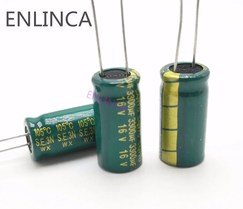 

5~40pcs/lot H055 3300uf16V high-frequency low-impedance aluminum electrolytic capacitor 16V 3300uf 20%