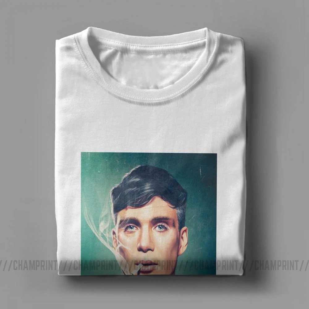 Футболка мужская с коротким рукавом круглым вырезом и надписью Peaky Blinders | Мужская