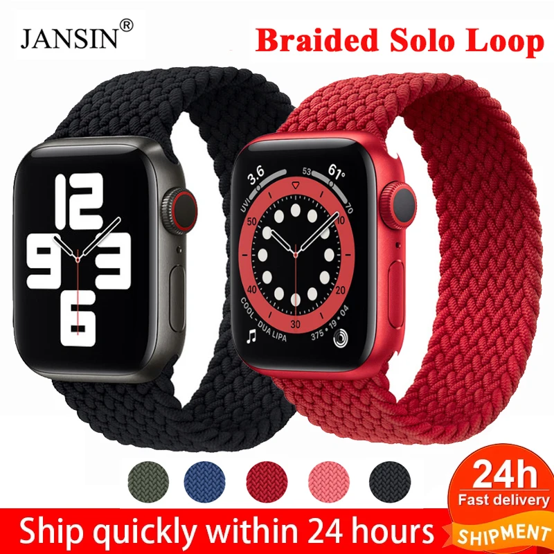 Плетеный ремешок для Apple Watch 40 мм 44 38 42 браслет эластичный iWatch Series 6 SE 5 4 3 2|Ремешки