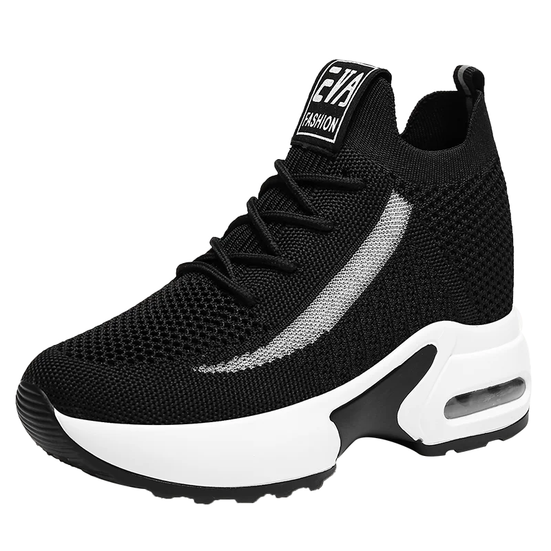 Летняя женская обувь на высоком каблуке Женская повседневная Уличные кроссовки