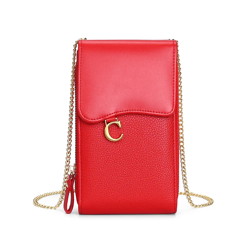 

2020 New Single-shoulder Cross-Korean Cell Phone Case Apple 12 HuaweiP40 Fashionable Multi-functional Women's Kit Bag