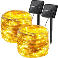 outdoor led solar string lights fairy string lights 500 led 8 modes for outdoor balcony garden yard tree christmas wedding party