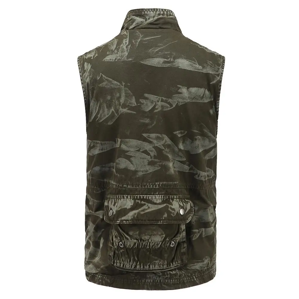 Мужская камуфляжная жилетка-карго осенняя мужская уличная жилетка для