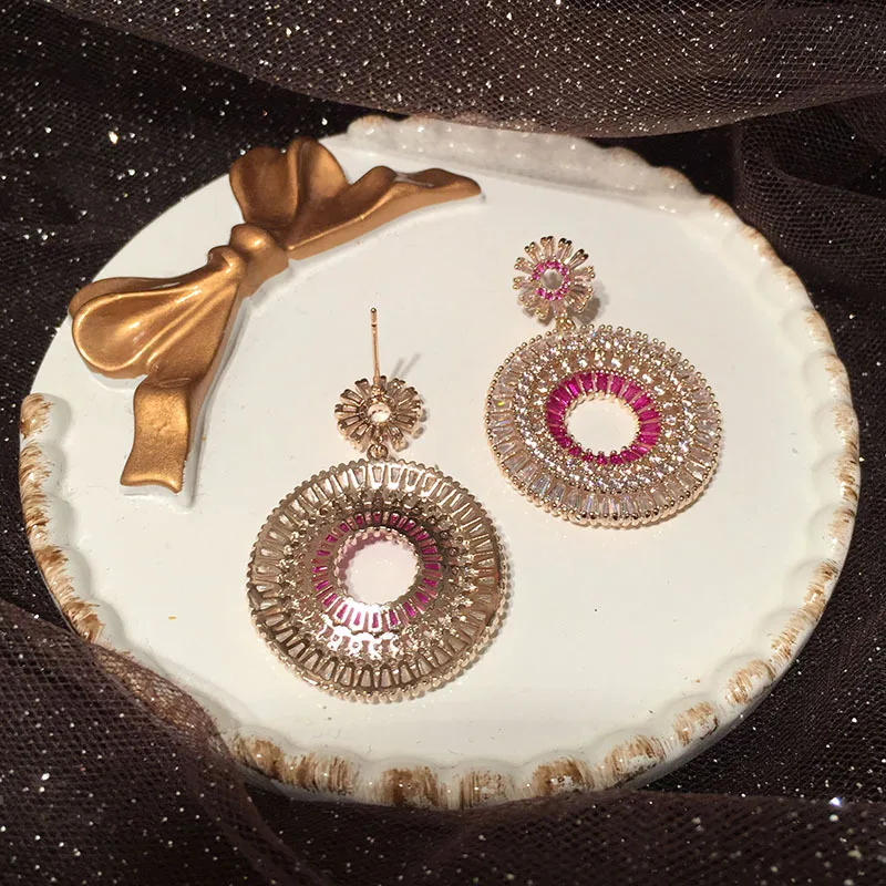 

Luxury fashion women zircon earrings 210318-93