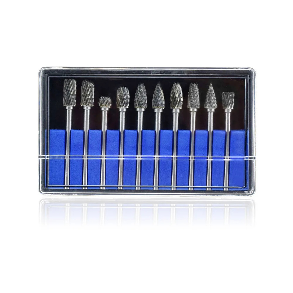 QST001 Toolour 10 шт. мини-алмазные сверла Dremel твердосплавные сверла набор роторных сверл микро сверла для металла Деревообработка резьба - Цвет: QST001