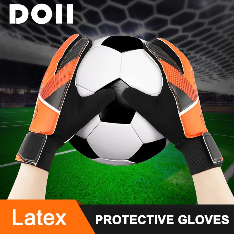 Профессиональные перчатки для вратаря детские с защитой пальцев утолщенные