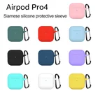 Силиконовый чехол s для Airpods Pro 4, роскошный защитный чехол для наушников Apple Airpods Pro 4, ударопрочный чехол с крючком