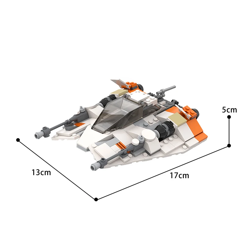 

Moc Star T-47 Snowmobile Space Battle Transport Vehicle War Modular Weapons Spaceship Building Blocks Children Toys Puzzle Gifts