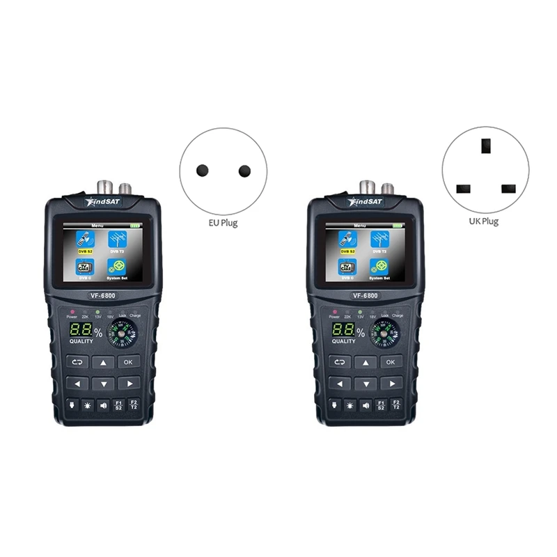 

VF-6800 спутниковый Finder метр Поддержка DVB-T2/S2/C SatFinder метр для спутниковый ТВ приемник Dvb T2 искатель