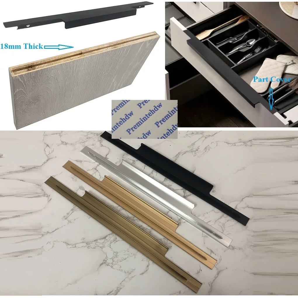 2 шт. вставки из алюминиевого сплава для кухонного шкафа двери ящика |