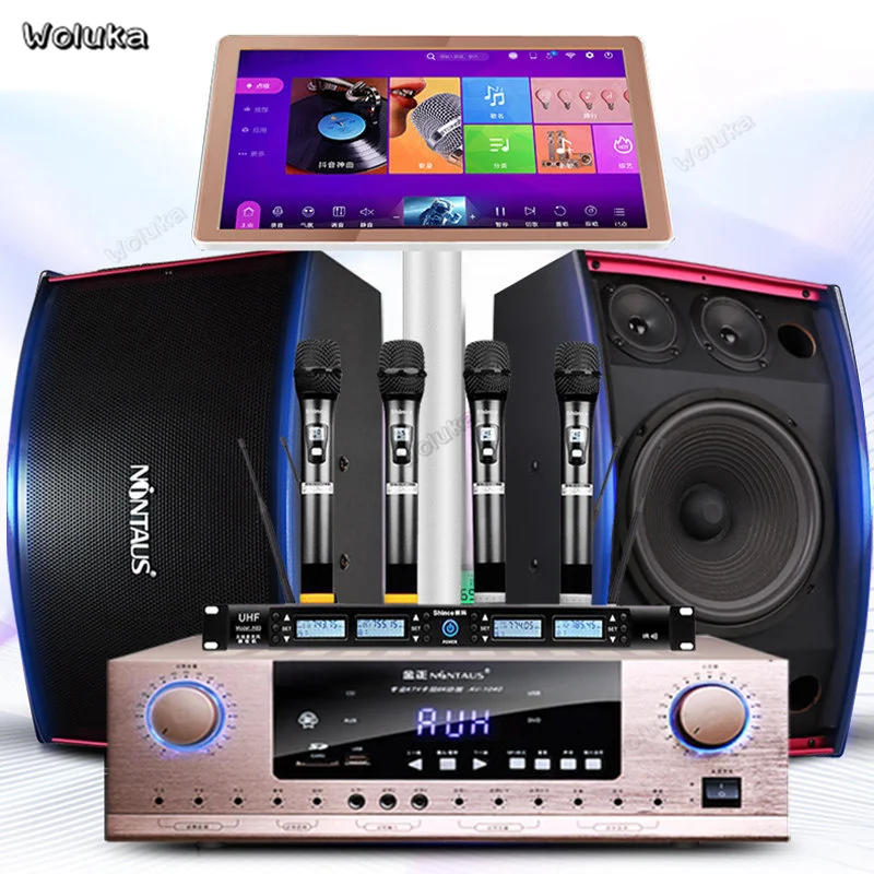 Беспроводной динамик с поддержкой Bluetooth домашний караоке пение стерео