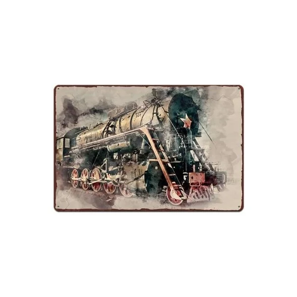 

Vintage New Tin Sign Old Train Tin Sign 8x12 Inch Retro Home Garage Bar Pub Wall Decor Art