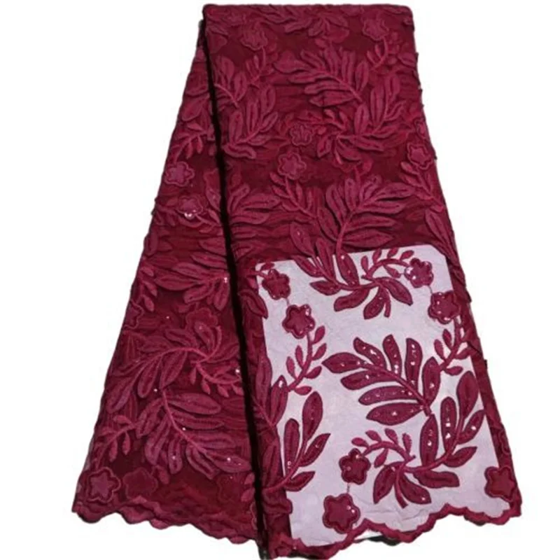 

Latest Onion African Sequins Lace Fabric 2021 Red High Quality Lace Nigerian French Tulle Sequins Lace Fabric For Party Dress