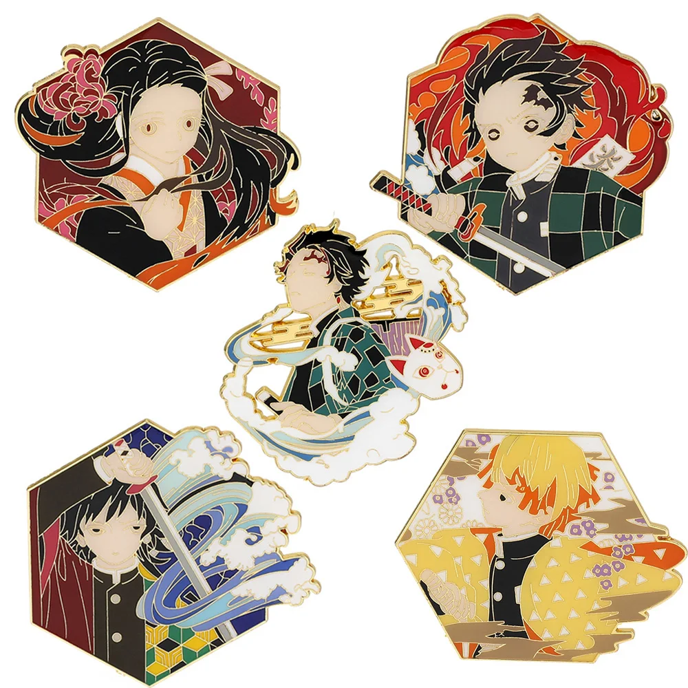 

PF1213 Japanese Anime Manga Icons Enamel Pin Badge Cartoons Collar Lapel Pin for backpacks Decoration Jewelry Gifts
