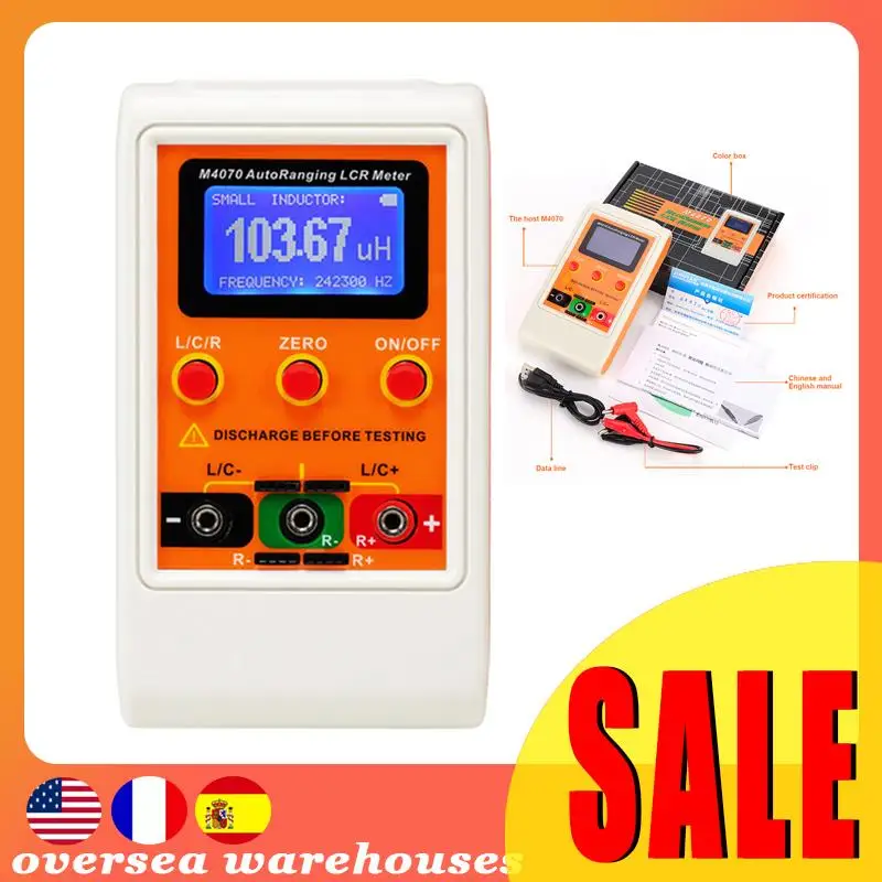 

JINGYAN M4070 Digital Multimeter Tester LCR Meter LCD Rechargeable 1% Accuracy Capacitance Inductance Resistance Measuring Meter