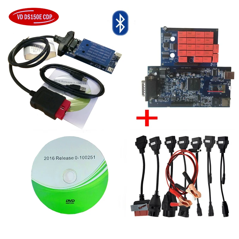 2020 Новое поступление для delphis vd ds150e cdp 2016.R0 с bluetooth obd сканер Авто инструменту