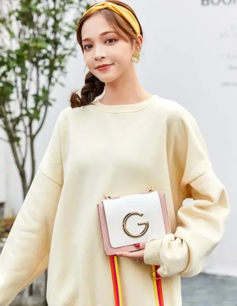 Корейская версия новой модной простой сумочки контрастных цветов сумка через