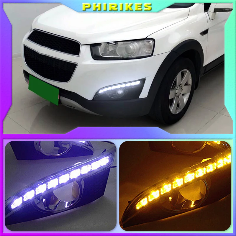 

DRL For CHEVROLET CAPTIVA 2011 - 2016 Turn Signal Relay Car-styling 12V LED Daytime Running Lights with fog lamp hole