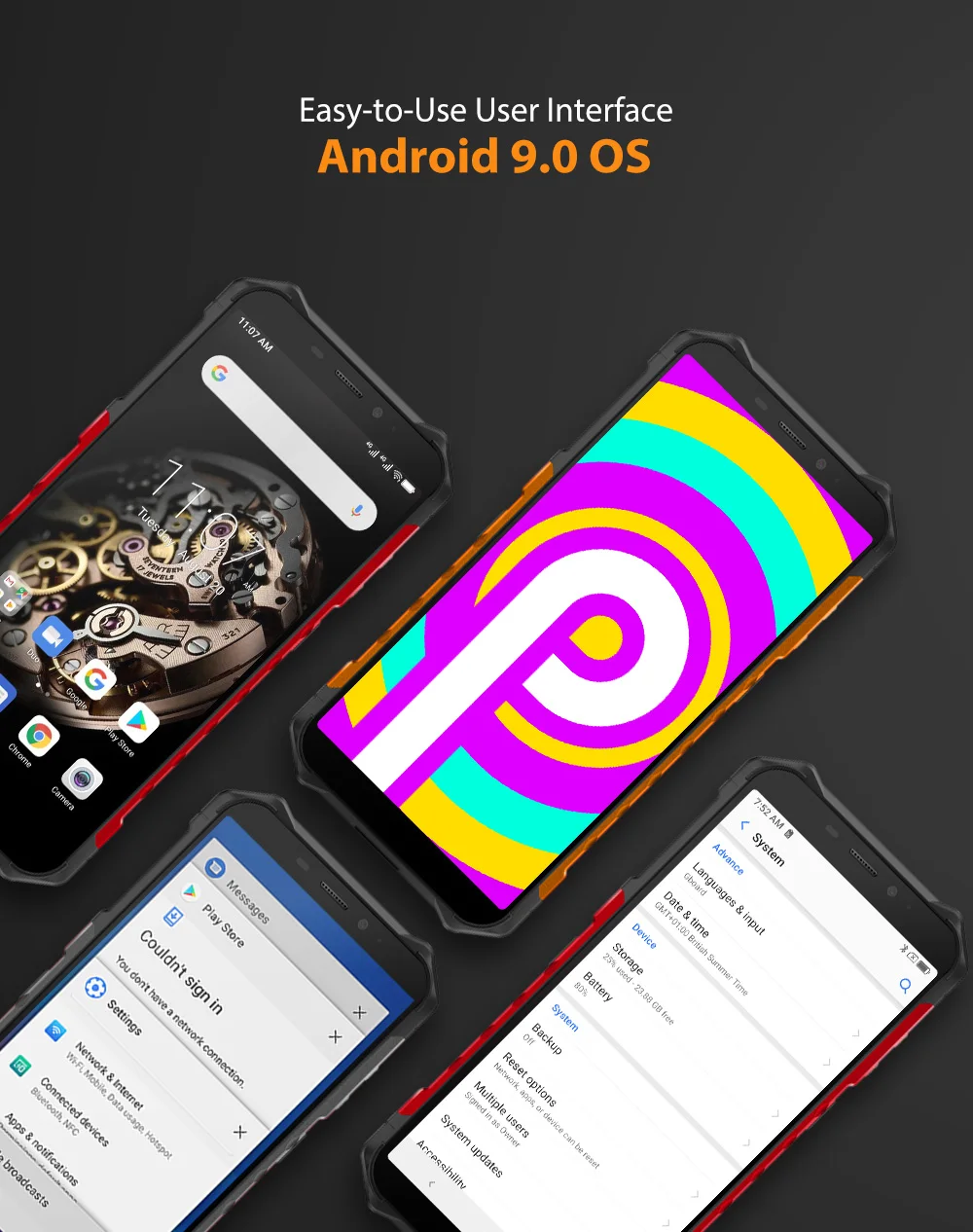 Ulefone Armor X5 5," мобильный телефон 4G LTE прочный водонепроницаемый смартфон Android 9,0 мобильный телефон 3 ГБ 32 ГБ MT6763 Восьмиядерный IP68 NFC
