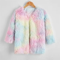 girls loose long fur coat toddler girl fall clothes toddler girl winter clothes kids jackets for girls kids clothing