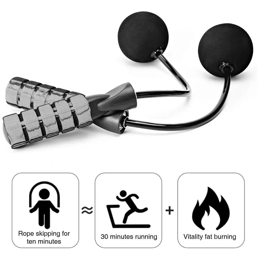 

Jump Rope Ropeless Skipping Rope Fitness Adjustable Weighted Ball Cordless Jump Rope for Men Women Kids Boxing Training