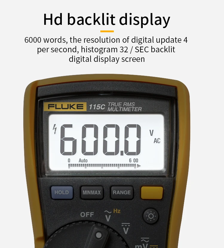 Fluke 115 115C мультиметр True RMS тестер Цифровой мультиметр Профессиональный портативный цифровой тестер