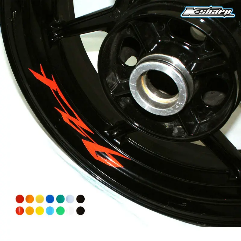 

8 X CUSTOM INNER RIM DECALS WHEEL Reflective STICKERS STRIPES FIT YAMAHA FZ 6