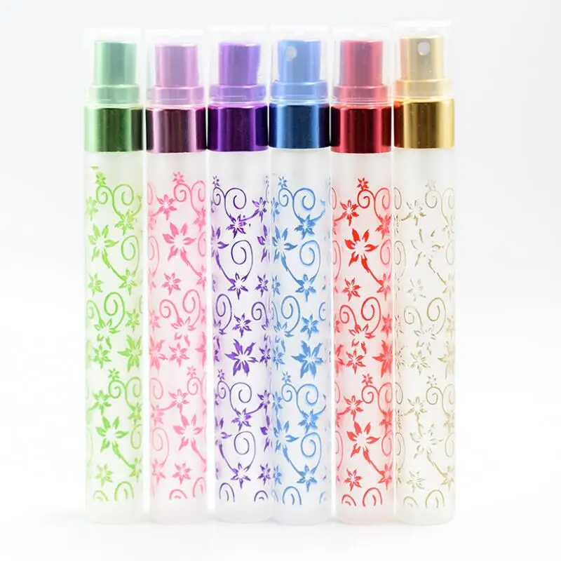 Многоцветный 10 мл уникальная печать мини распылитель стеклянный спрей флаконы