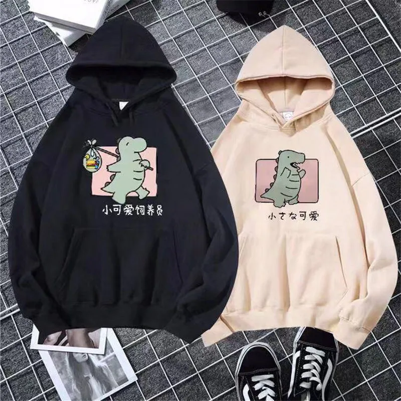 2019 новый милый осень зима плюс бархат женские свитшоты Харадзюку с принтом