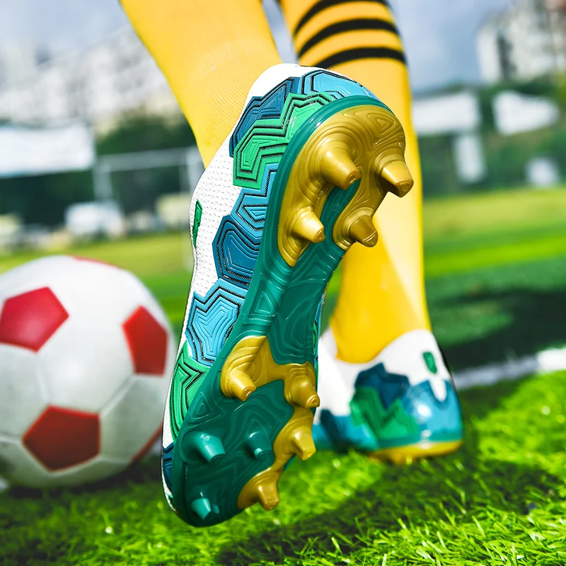 R.xjian футбольная обувь FG Мужская футбольные бутсы тренировочные высокие