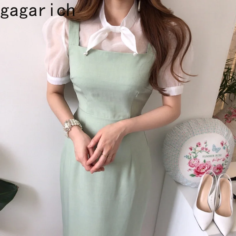 Gagarich Женский комплект из 2 предметов платье в Корейском стиле шикарное