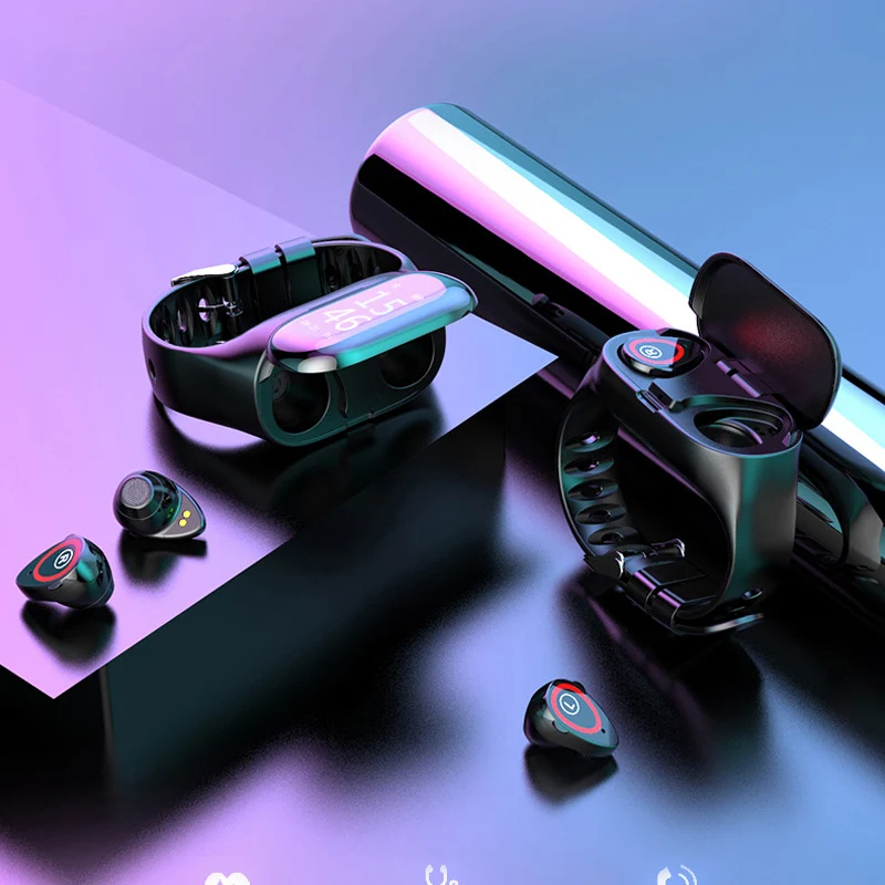 Смарт-часы M1 новейший умный браслет с искусственным интеллектом Bluetooth-наушниками