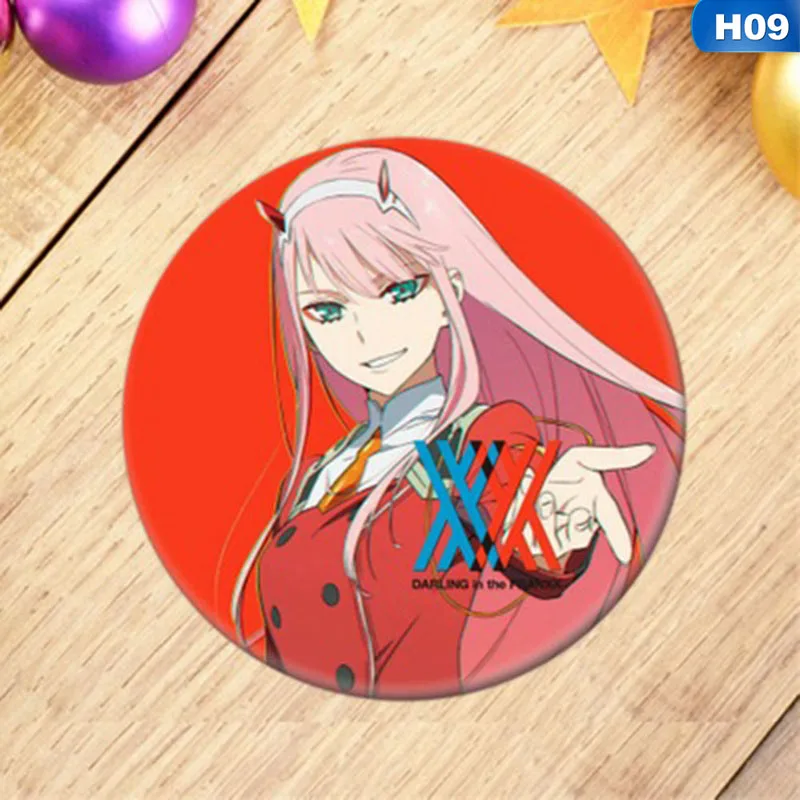 9 Новинка 1 шт. аниме DARLING в FRANXX значок косплея мультфильм ноль два симпатичная брошь, булавки пакеты для сбора Значки для рюкзаков - Окраска металла: 9