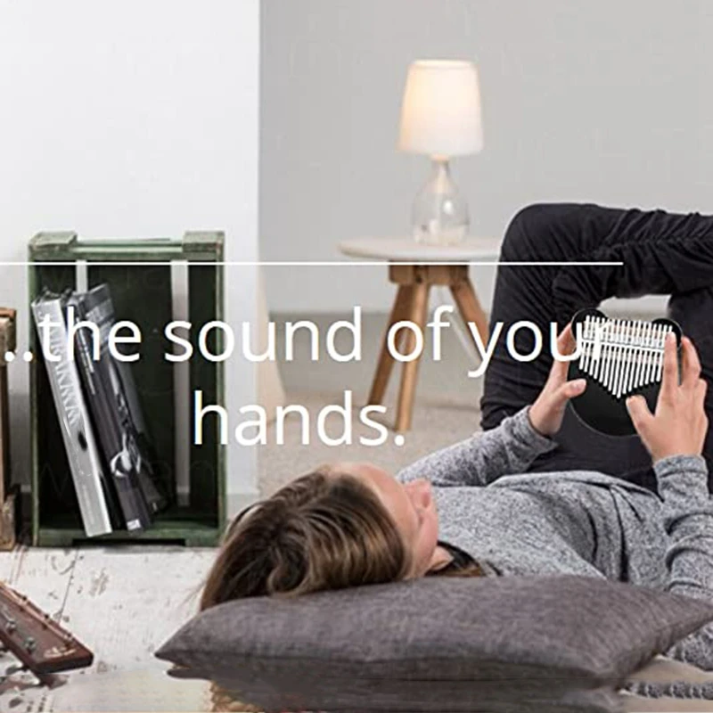 

Dropship-17 Keys Kalimba Crystal Thumb Piano Acrylic Portable Musical Instrument Gifts for Kids Adult Beginners (Black)