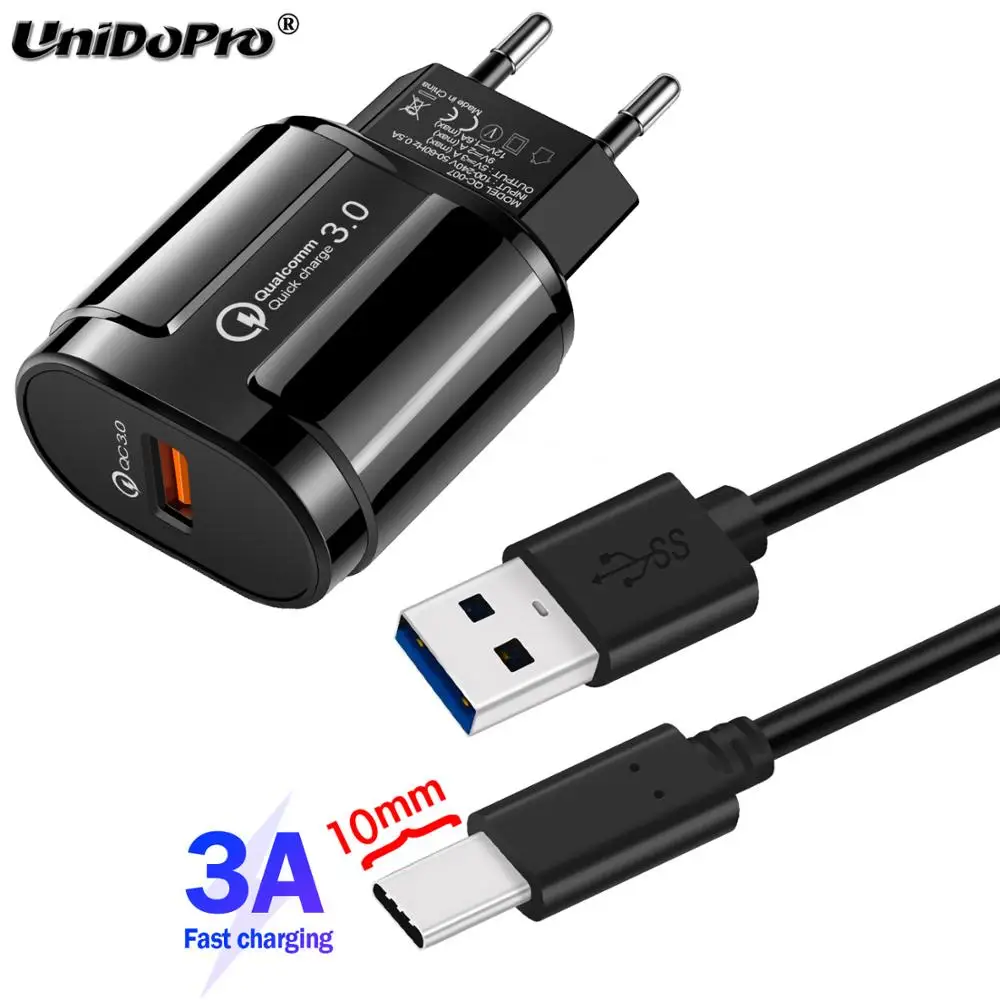 10 мм удлиненный кончик USB-C кабель типа C быстрый QC 3,0 AC EU зарядное устройство для AGM Blackview Oukitel UMiDiGi Doogee Ulefone Zoji прочные телефоны