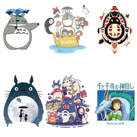 9 styles of large vinyl anime my neighbor totoro stickers ironing on t shirt diy heat transfer washable patch for children