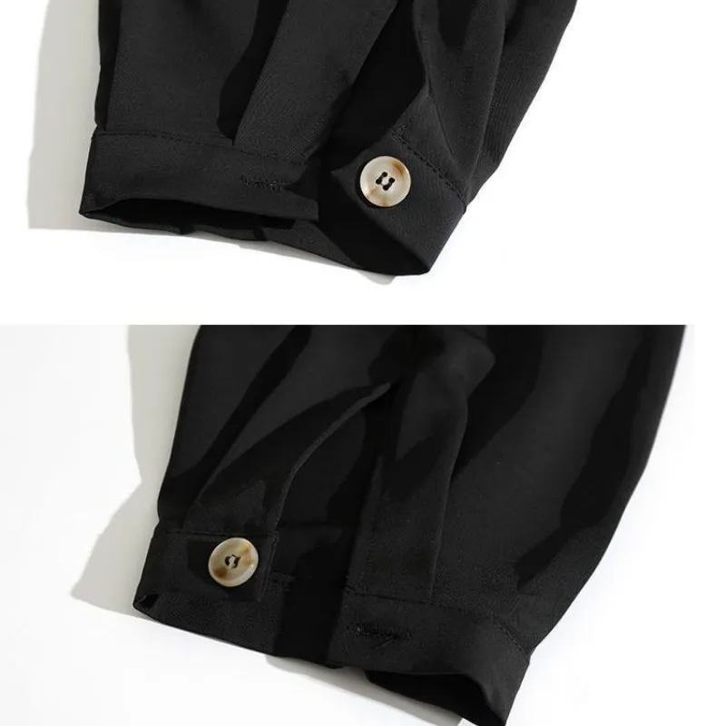 

Men Casual Harem Pants Solid Ankle-length Elastic Waist Tie Feet Fashion Simple Chic Ins Streetwear All-match Soft Leisure Ins