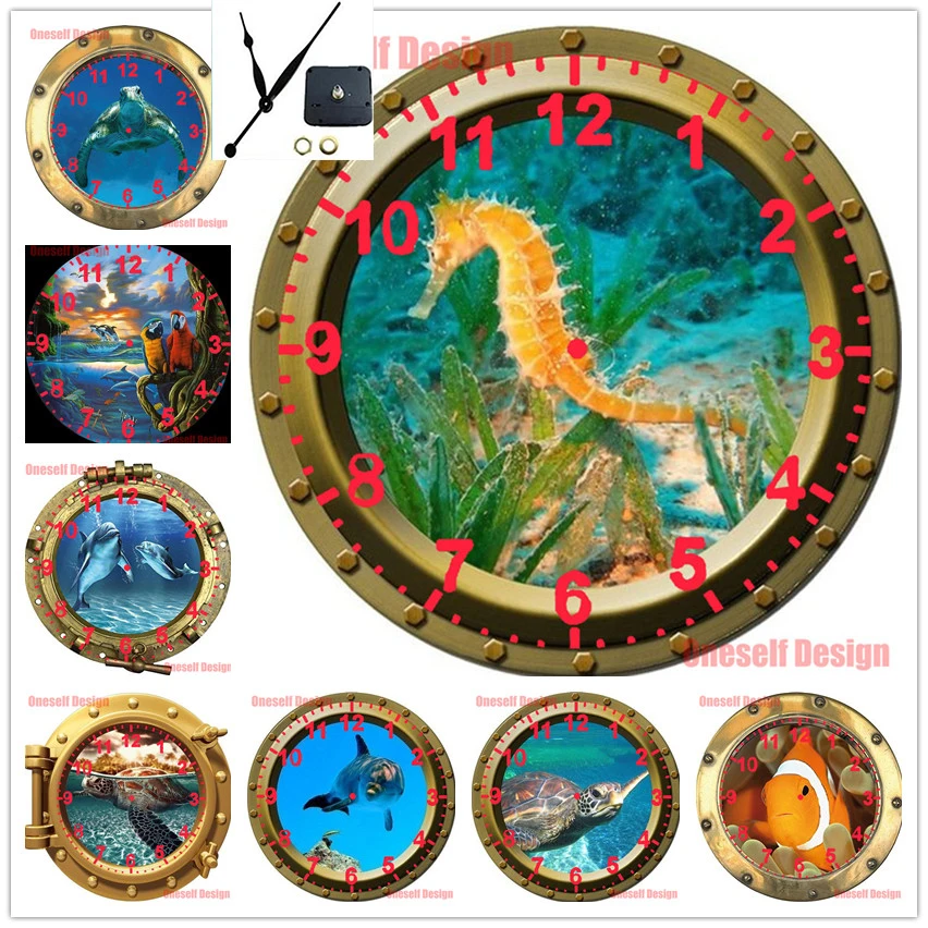 Новый стиль 5d алмазная картина полная с часами животное Алмазная мозаика