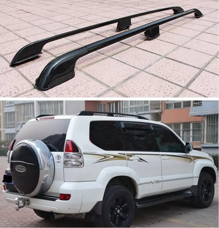 

Багажник на крышу высокого качества для Toyota Land Cruiser PRADO FJ120 LC120 120 2003-2009 (черный, серебристый)