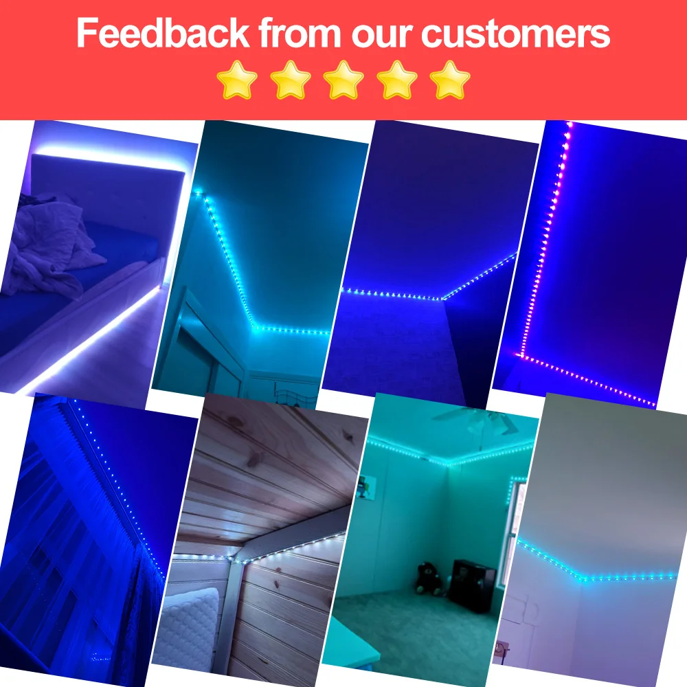 

Tuya Wifi Voice Control LED Strip Work with Alexa RGB 5050 2835 Tape TV Backlight Ribbon Neon DC 12V Bluetooth Light for Room