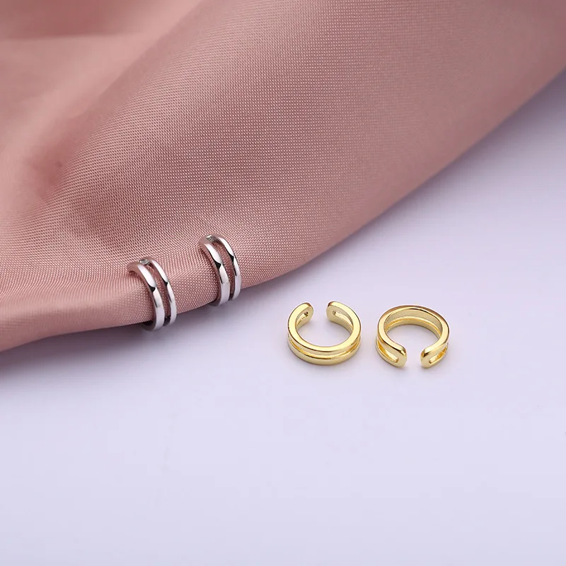 Ушное кольцо из стерлингового серебра 925 пробы модное ажурное трехслойное