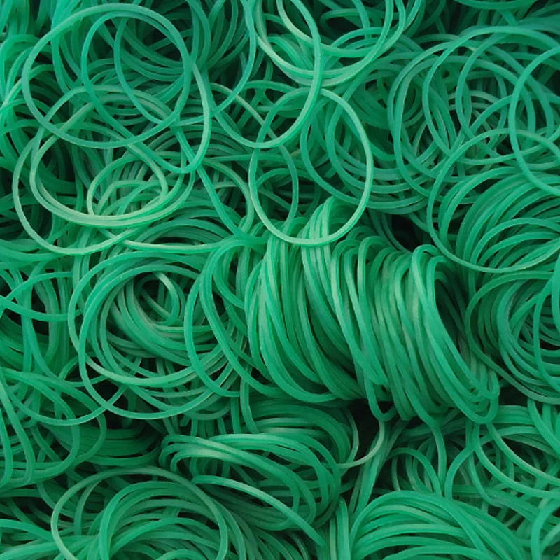 

Diameter 19mm-43mm Green High Elastic Rubber Bands Supplies Stretchable O Rings