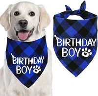 dog birthday bandana dog birthday boy plaid bandana triangle scarf for medium large dog birthday supplies girl plaid bandana