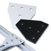 4pcs 5 hole 90 degree joint board plate corner angle bracket connection joint strip for 2020 aluminum profile 3d printer frame